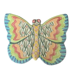 MacKenzie-Childs 10.75” x8.5" Butterfly Trivet Hand Painted Ceramic 2005 RETIRED - Picture 1 of 7