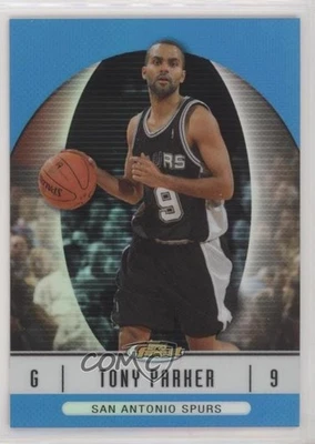 2006-07 Topps Finest Blue Refractor /299 Tony Parker #19 HOF - Image 1 of 2