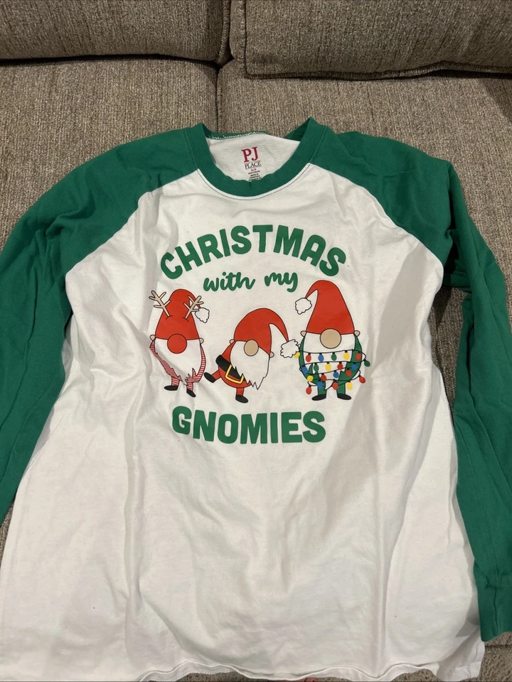 Camisa Manga Larga Temática Gnomo Navidad-Adulto Pequeña Foto 1 de 3