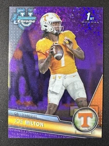 2023 Bowman University Chrome - Purple Refractor #148 Joe Milton 140/399 (RC) - Picture 1 of 2