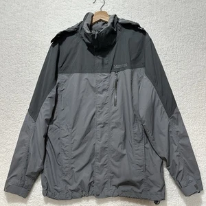 Marmot Windbreaker Jacket Gorpcore Full Zip Hooded Gray Outdoor Hiking Size L - Picture 1 of 18