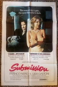SUBMISSION Original Movie Poster 1976 One Sheet Frank Nero, Lisa Gastoni Folded - Picture 1 of 3