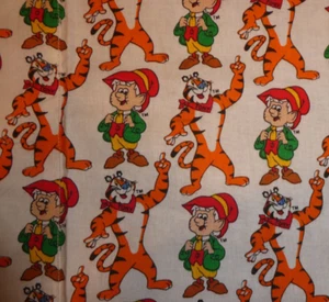 Ernie Keebler Elf and Tony the Tiger Fabric Pattern Matched 2 Pieces - Picture 1 of 5
