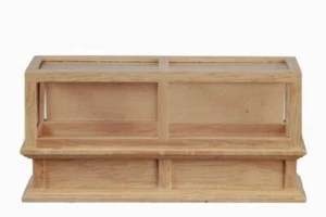 Dolls House Light Oak Double Display Case Store Counter Shop Fitting Furniture - Picture 1 of 8
