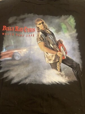 Billy Ray Cyrus 1998 World Tour Country Rock Shirr XXL EUA dupla face novo sem etiquetas - Imagem 1 de 4