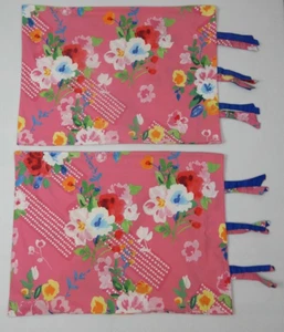 Set 2 federe per cuscini in ceramica fienile per bambini Pia rosa floreale - Foto 1 di 9
