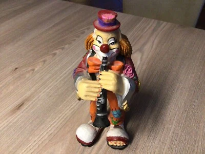 Bunter Deko Clown mit Klarinette H 17,5 cm - Bild 1 von 4