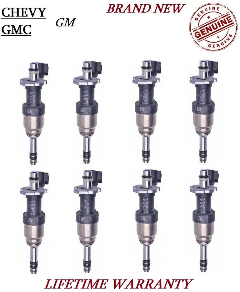 8x inyectores de combustible originales nuevos para GMC Yukon y Yukon XL 2015-2018 5,3 L #12668390 Foto 1 de 1