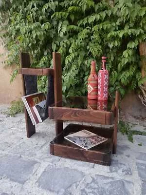 Meblo living room table, 1970's Meblo space age table with newspaper holder - Image 1 of 4