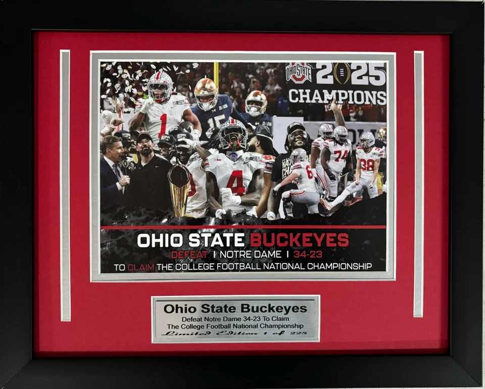 Коллаж из Ohio State Buckeyes College Football Champions фотография в рамке - Изображение 1 из 1