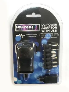 Adaptador transformador de CA-DC de 600 mAh con enchufes multivoltaje 3V-12V Reino Unido - Imagen 1 de 2