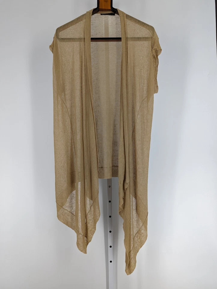 Donna Karan Collection DKNY Natural Fiber Loose Weave Cardigan Sweater Beach - Imagem 1 de 3