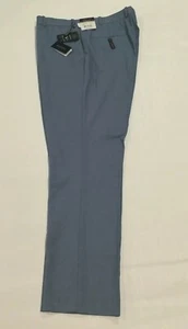 Adolfo Motion Stretch Herren Größe 40 W 32 L blau Hose Trousers vorne flach $ 90 neu mit Etikett - Bild 1 von 9