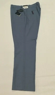 Adolfo Motion 弹力男式 40W 32L 码蓝色裤子平前 90 美元全新带标签 — 第 1/4 张图片