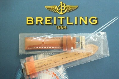 NEW OEM BREITLING 425X 20-18 HONEY TONGUE BUCKLE CALF WATCH BAND WATCHBAND STRAP Foto 1 de 4