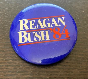 RONALD REAGAN / GEORGE BUSH -- 1984 2" Vintage Pinback Button -- Set of 2 - Picture 1 of 4