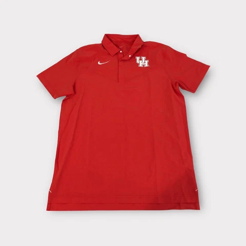 Red Salmon Nike UH Houston Cougars Polo Shirt Men's Size L Large Cover