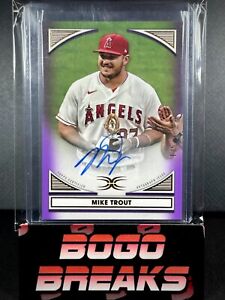 Topps Definitive Baseball 2022 Mike Trout Purple Defining Images Auto /5 DIA-MT