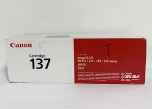 Genuine OEM Canon 137 Black Toner Cartridge image CLASS MF210/220/230 Sealed Box - Picture 1 of 5