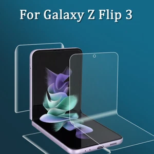 3IN1 Protective Film Galaxy Z Flip3 Front Back Side Screen Protector For Samsuio - Picture 1 of 10