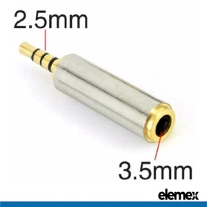 3.5mm Female to 2.5mm Male Headphone Mic Audio Jack Plug Stereo 4 Pole Adapter - Bild 1 von 2
