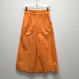 Joie Womens Orange Hollis Wide Leg Cotton Elastic Waist Pull On Crop Pants S New - Picture 1 of 10