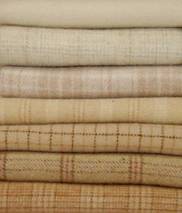 HAND DYED RUG HOOKING WOOL Mill-Dyed ~ "BUTTERMILK BISCUITS" (7-pc. collection) - Picture 1 of 12