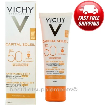 Vichy Capital Soleil Anti Dark Spot Tinted 3 in 1 SPF50+ 50ml - Image 1 of 4