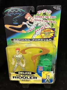 Figura de acción Batman Forever Deluxe The Talking Riddler sin usar sin usar 1995 vintage nueva - Imagen 1 de 7