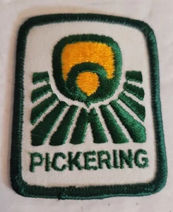 Vintage Pflücksamen Bauernhof Aufnäher Mais grün weiß bestickt zum Aufbügeln 2,5"x 2" - Bild 1 von 2