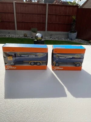 Remolque para camión Tekno Volvo F89 1:50 transporte ASG toldo bajo primera emisión. RARO Foto 1 de 4