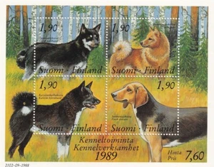 Finlandia 1989 Yvert SS 5 perros de fauna MNH - Imagen 1 de 1