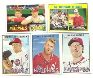 2016 Topps Heritage Washington Nationals Team Set 23 cards as shown - Picture 1 of 4