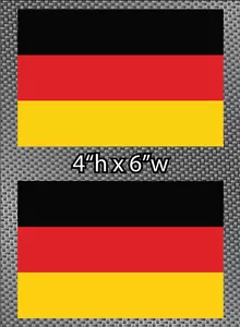 2x German Flag 6" Sticker Vinyl Die Cut Decals graphic Germany Free Shipping - Bild 1 von 1