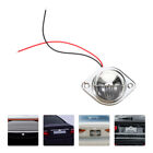 Round License Plate Light Led Lights Taillight Silver Shell