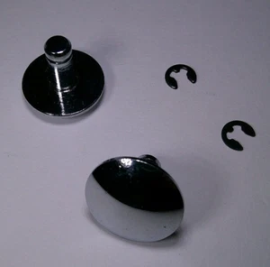 CHROME POP-OUT WINDOW HINGE PINS SET W/ CLIPS VOLKSWAGEN T1 BUG BEETLE 1965-77 - Picture 1 of 1