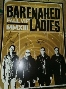 BARENAKED LADIES signed 2013 FALL VIP MMXIII Concert Tour Poster Autograph Auto - Bild 1 von 1