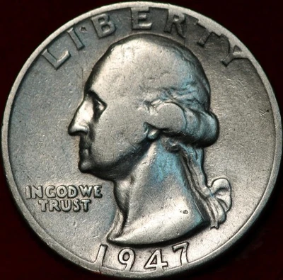 1947-D Denver Mint Silver Washington Quarter - Image 1 of 2