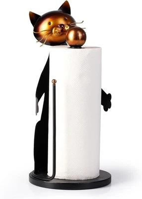 Porta toallas de papel para gato encimera, soporte para toallas de papel de granja para  Foto 1 de 4