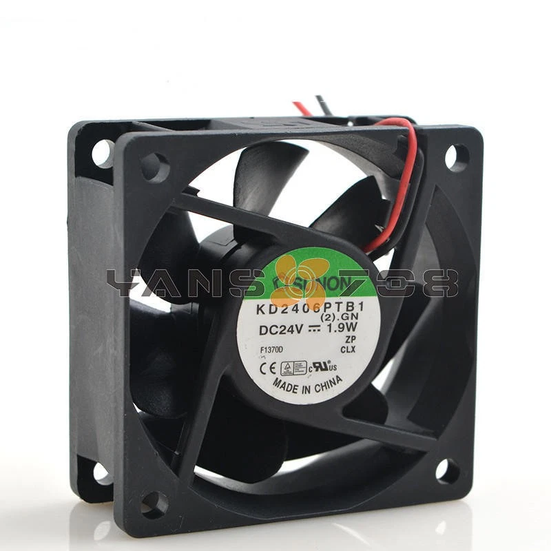 Sunon KD2406PTB1 24V 1.9W 6025 6cm double ball inverter server fan New - Image 1 of 1