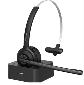 MPOW Bluetooth M5 Pro 5.0 Headset Wireless Over-Ear Black with Microphone - Picture 1 of 4