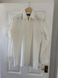 Men’s Vinted Cream Shirt Lightweight Size 15 Inch Collar Peter England - Picture 1 of 6