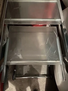 Design Schreibtisch PC Notebook Klein Glas Metall Design 1 Glasscheibe fehlt - Bild 1 von 5