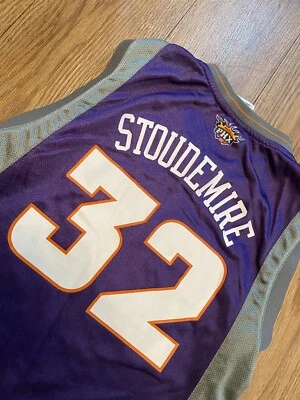PHOENIX SUNS Jersey Reebok Sleeveless YOUTH KIDS L LARGE Purple #32 A Stoudemire - Image 1 of 4
