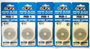 5 OLFA 45 mm Spare ROTARY CUTTER BLADES RB-1 NEW in Pkgs QUILTING 49225 - Picture 1 of 2