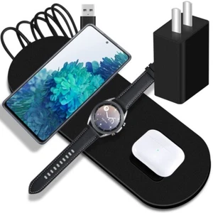 3 in 1 Wireless Charger Stand Pad Power Adapter fit Google Pixel 5 GD1YQ Verizon - Picture 1 of 1