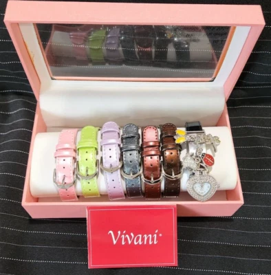 Vivani Girls Interchangeable 7-band Colorful Watch Wardrobe Metal Charms #K1076 - Image 1 of 4