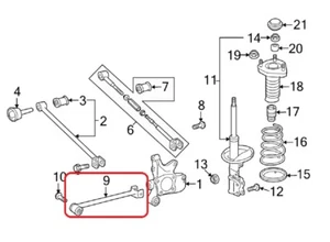 ( 1 ) GENUINE TOYOTA 48710-48070 Rear Suspension Control Arm Assembly, No.1 Left - Picture 1 of 3