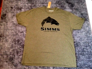 Simms Fly Fishing Wood Trout Fill T-Shirt Large