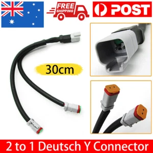 FOR DEUTSCH CONNECTOR PLUG DT 2 TO 1 Y ADAPTOR CABLE LED WORK LIGHT BAR WIRING - Picture 1 of 6